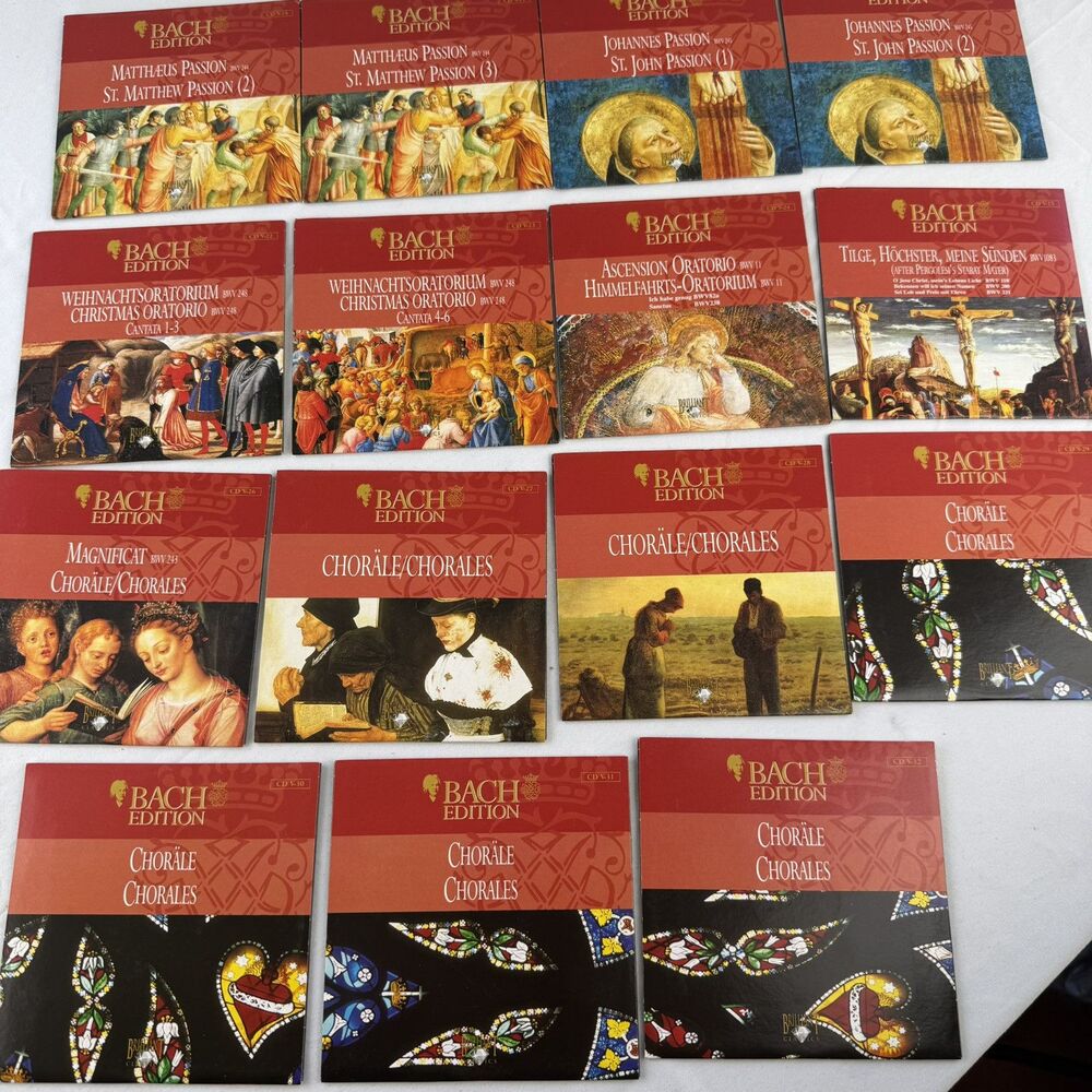Bach Passions Oratorios Chorales Christmas Lot Of 16 CDs Near Mint NM Condition